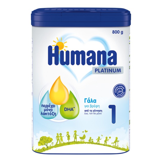 Humana 1 Platinum My Pack Βρεφικό Γάλα Νέας Γενιάς από την Γέννηση έως τον 6ο Μήνα, 800gr