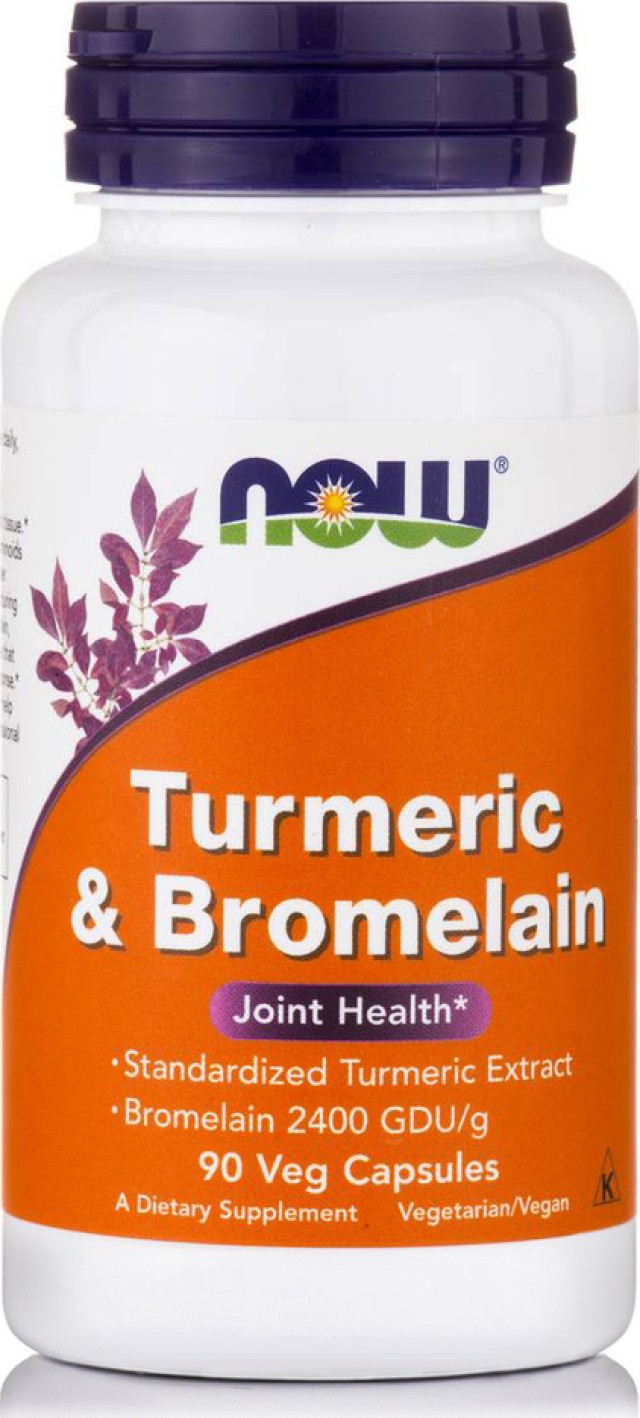 Now Turmeric & Bromelain 600/300 mg 90 vcaps