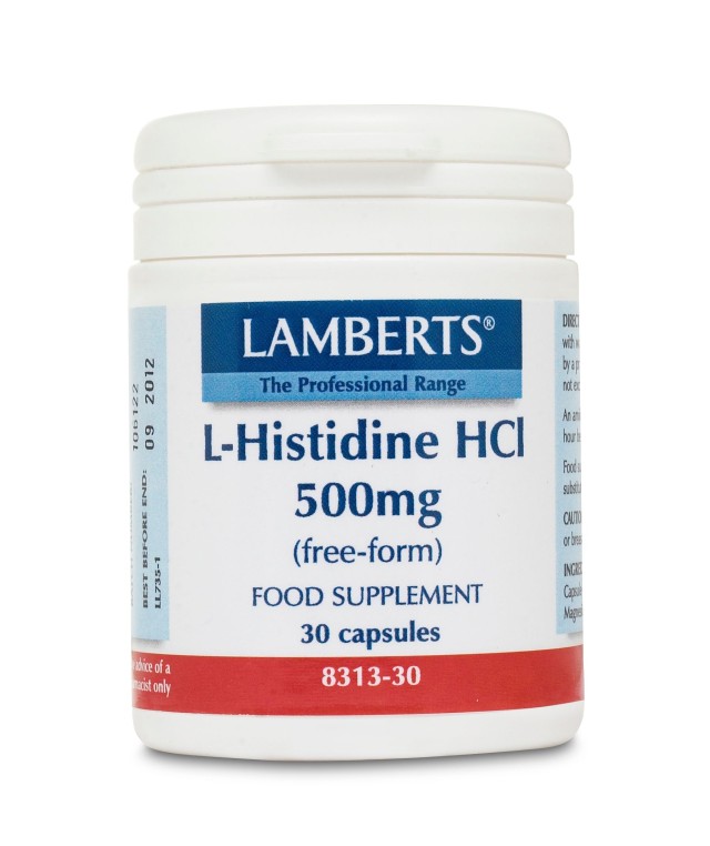 LAMBERTS L-HISTIDINE 500MG 30CAPS