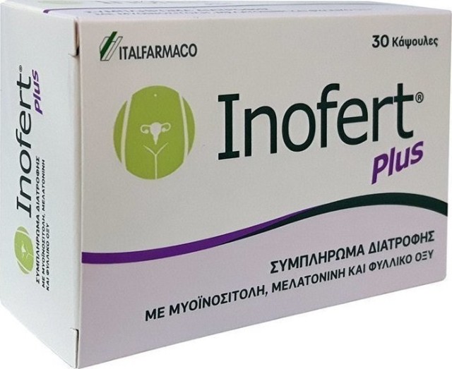 Inofert Plus Συμπλήρωμα Διατροφής για την Αύξηση της Γονιμότητας, 30 Caps