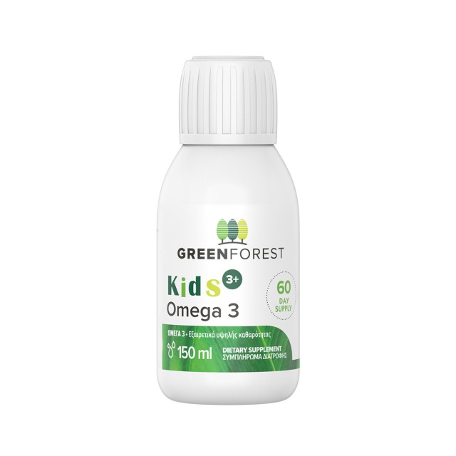 Green Forest Kids Omega 3 Εξαιρετικά Υψηλής Καθαρότητας με Γεύση Λεμόνι 150ml