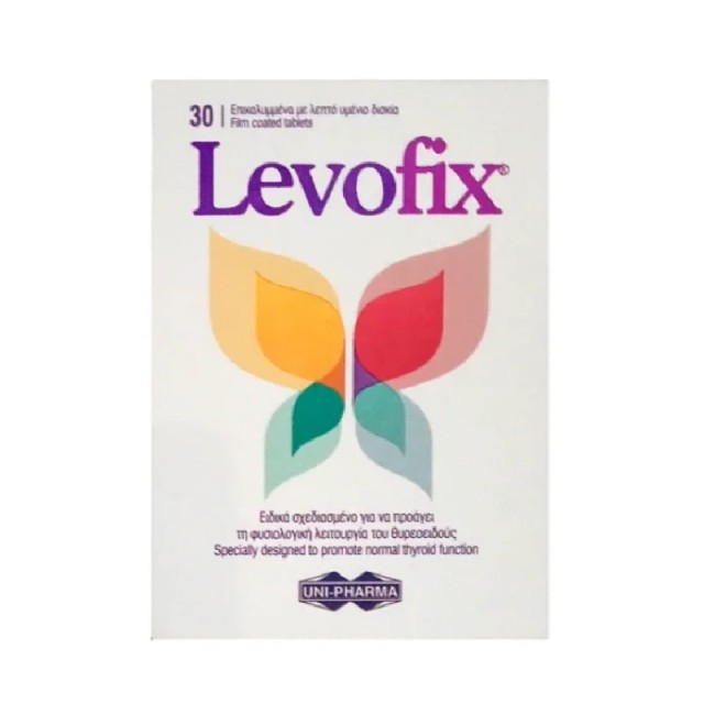 Uni-Pharma Levofix για την Φυσιολογική Λειτουργία του Θυροειδούς 30 Δισκία