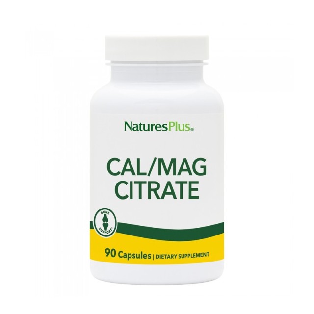 Natures Plus Cal/Mag Citrate 90 φυτικές κάψουλες