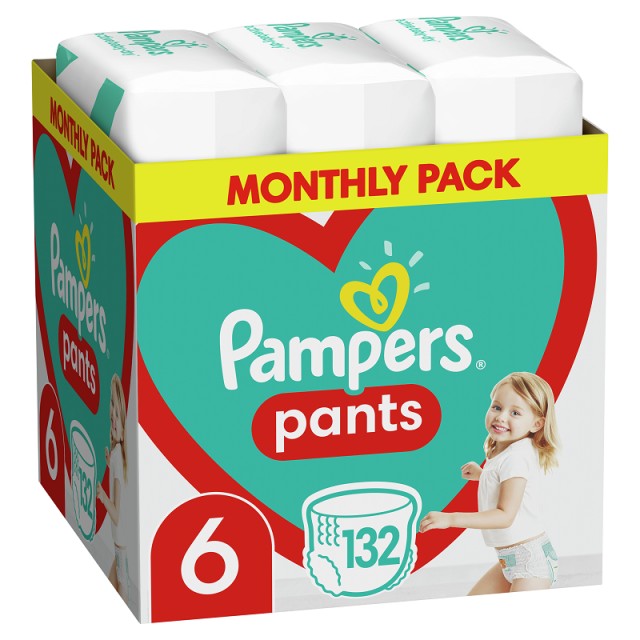 Pampers Pants Νο 6 Monthly Box 132τμχ (16+kg)