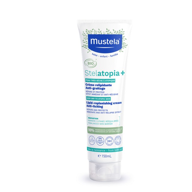 Mustela Stelatopia+ Lipid Replenishing Cream Κρέμα Αναπλήρωσης Λιπιδίων κατά του Κνησμού 150ml