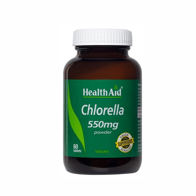 Health Aid Chlorella 550mg Συμπλήρωμα Διατροφής για το Πεπτικό Σύστημα 60 Ταμπλέτες