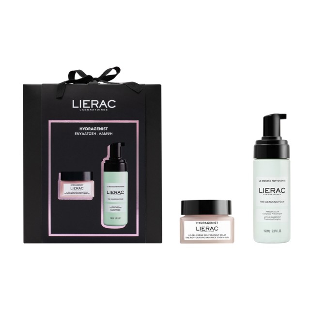 Lierac Xmas Promo Pack Hydragenist The Rehydrating Radiance Cream-Gel 50ml & The Cleansing Foam 150ml