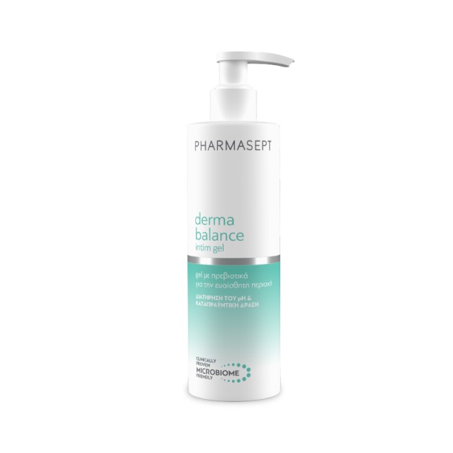 Pharmasept Derma Balance Intim Gel Απαλό Gel Καθαρισμού με Πρεβιοτικά για την Υγιεινή της Ευαίσθητης Περιοχής 250ml