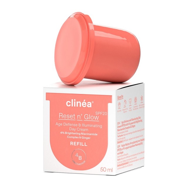 Clinéa Reset n Glow SPF20 Refill Κρέμα Ημέρας Αντιγήρανσης και Λάμψης 50ml