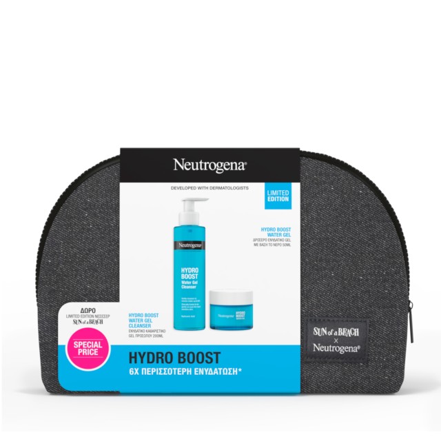 Neutrogena® Promo Pack Sun of a Beach Hydro Boost Limited Edition Νεσεσέρ με Ενυδατικό Καθαριστικό Προσώπου 200ml & Δροσερό Ενυδατικό Gel 50ml