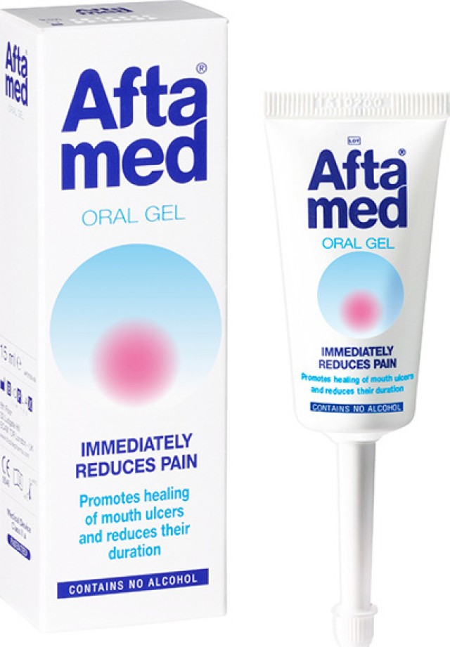 Aftamed Oral Gel 15ml Ανακουφίζει άμεσα από τον πόνο και προάγει την επούλωση των στοματικών ελκών