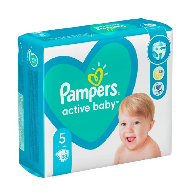 Pampers Πάνες Active Baby Maxi Pack No 5 (11-16 Kg) 38τμχ