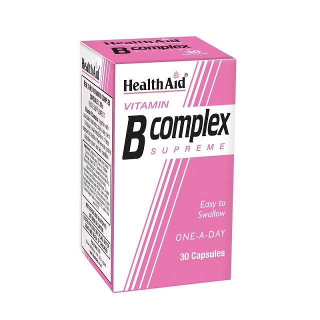 Health Aid Vitamin B Complex Supreme Συμπλήρωμα Διατροφής με Σύμπλεγμα Βιταμινών B 30 κάψουλες