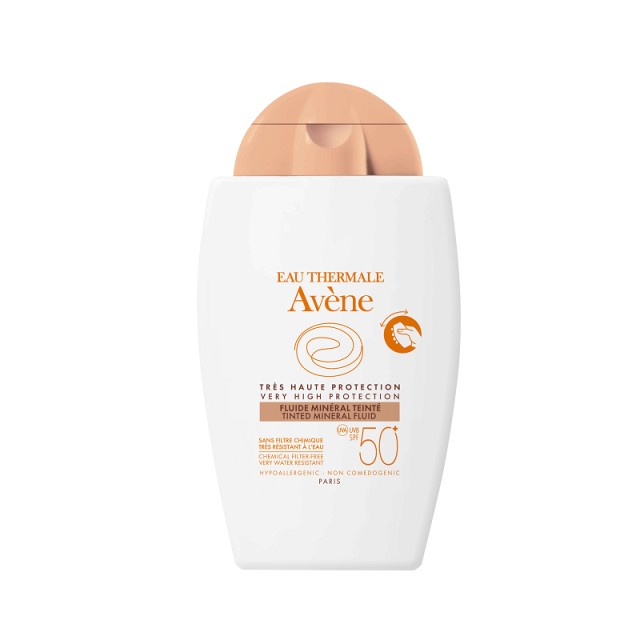 Avène Fluide Minéral με Χρώμα SPF50+ Αντηλιακή Κρέμα Προσώπου με Λεπτόρρευστη Υφή 40ml