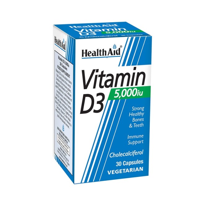 Health Aid Vitamin D3 5000iu 30 φυτικές κάψουλες