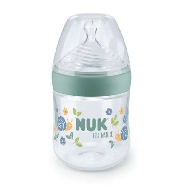 Nuk for Nature Μπιμπερό PP με Δείκτη Ελέγχου Θερμοκρασίας & Θηλή Σιλικόνης Small, 150ml - Πρασινο (10743075)