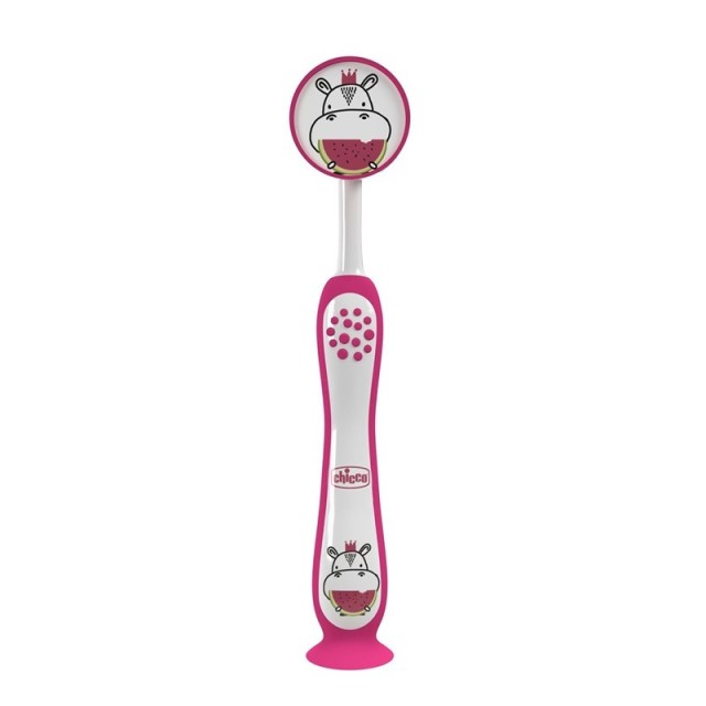 Chicco Toothbrush, Παιδική Οδοντόβουρτσα Ροζ Hippo 3-6y, 1τμχ