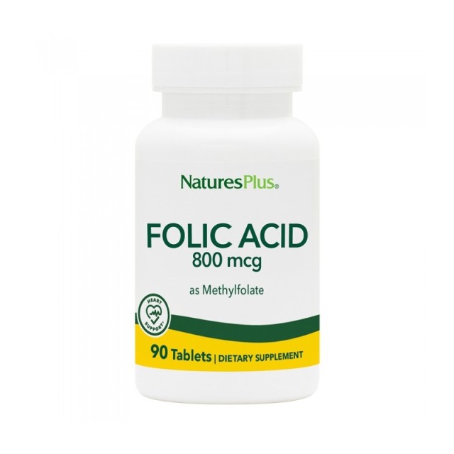 Natures Plus Folic Acid 800 MCG  90 ταμπλέτες