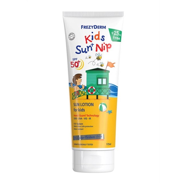 Frezyderm Kids Sun NIP SPF50+ Παιδικό Αντηλιακό με Εντομοαπωθητικές Ιδιότητες 175ml