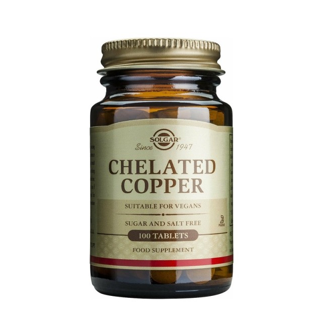 Solgar Chelated Copper 2.5mg 100 ταμπλέτες