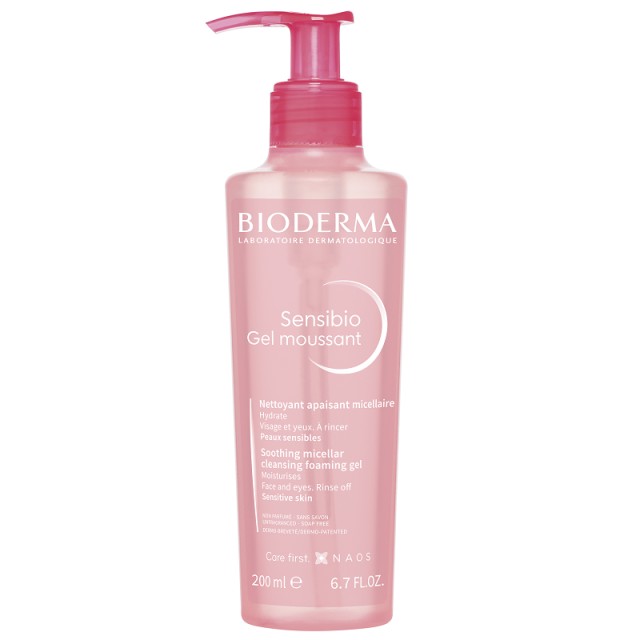 Bioderma Sensibio Gel Moussant Απαλό Τζελ Καθαρισμού και Αφαίρεσης Μακιγιάζ 200ml