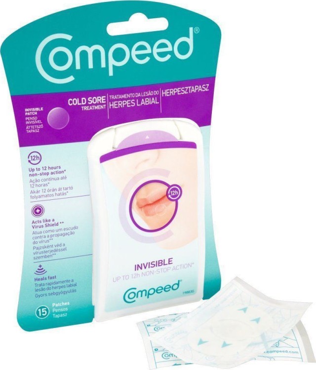 Compeed Invisible Επιθέματα για την Αντιμετώπιση του Επιχείλιου Έρπητα 15τμχ