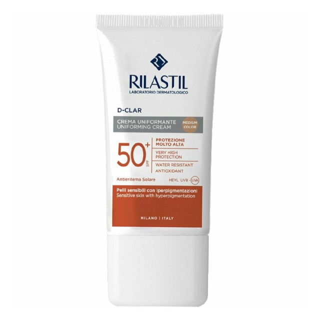 Rilastil D Clar Uniforming Αντηλιακό Προσώπου SPF50 με Χρώμα Medium 40ml