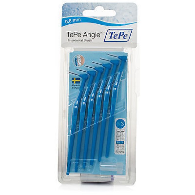 Tepe Angle Μεσοδόντια Βουρτσάκια No.3 Μπλέ 0.6mm 6 τμχ