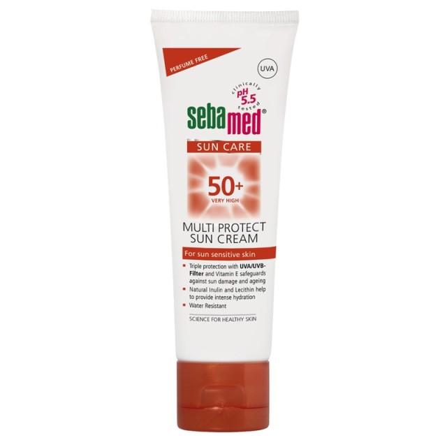 Sebamed Sun Care Cream Αντιηλιακή κρέμα προσώπου SPF50+ Χωρίς Άρωμα 75ml