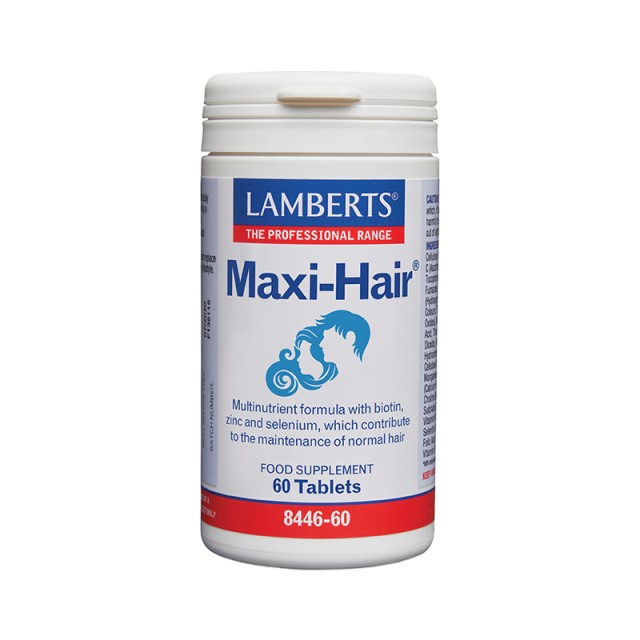 Lamberts Maxi-Hair Μικροθρεπτικά Συστατικά για Υγιή Μαλλιά 60 ταμπλέτες