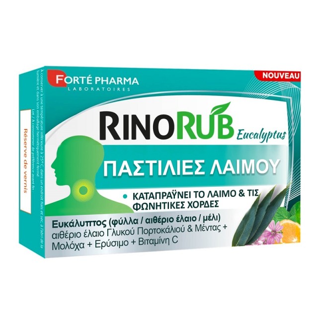 Forte Pharma RinoRub Παστίλιες για το Λαιμό 20 παστίλιες