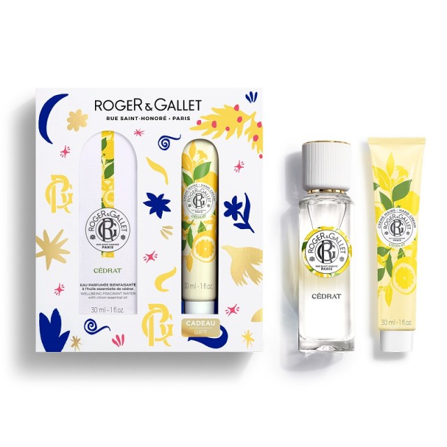 Roger&Gallet Xmas Promo Pack Cedrat Eau Parfumée Water 30ml & Hand Cream 30ml