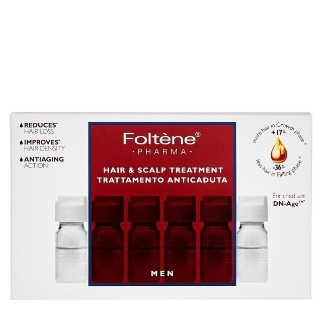 Foltene Men Hair & Scalp Treatment Αγωγή με Αμπούλες Κατά της Ανδρικής Τριχόπτωσης 12Abs