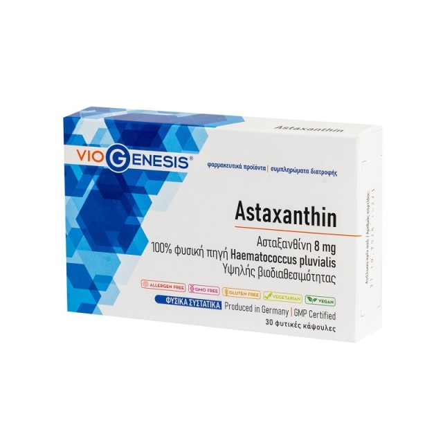 VioGenesis Astaxanthin 8mg 30 φυτικές κάψουλες