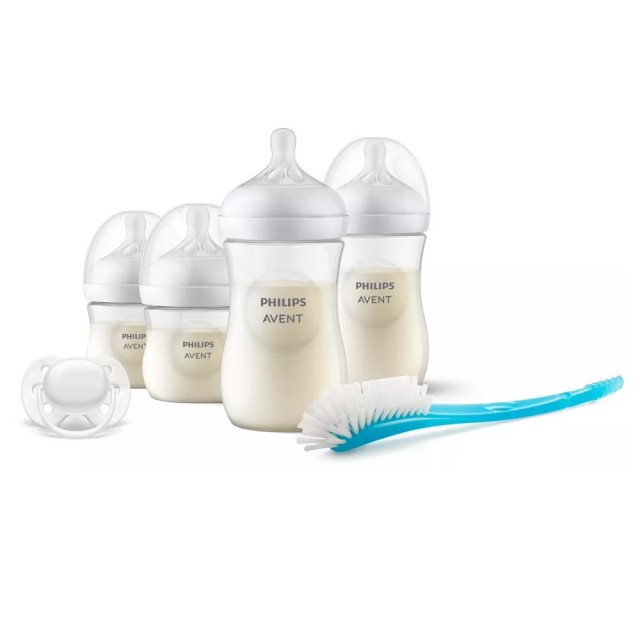 Avent Σετ Πλαστικά Μπιμπερό Natural Response με Θηλή Σιλικόνης 260ml για 0-6 μηνών 4τμχ