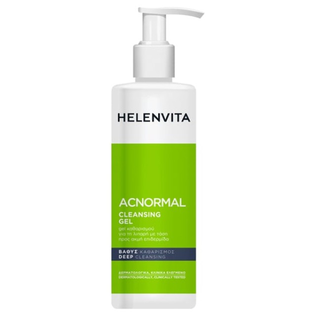 Helenvita Acnormal Cleansing Gel Για Τη Λιπαρη Με Τάση Προς Ακμή Επιδερμίδα 400ml