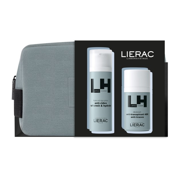 Lierac Xmas Promo Pack Homme Global Anti-Aging Fluid Αντιγηραντική Κρέμα Προσώπου 50ml, Ανδρικό Αποσμητικό 50ml & Δώρο Νεσεσέρ