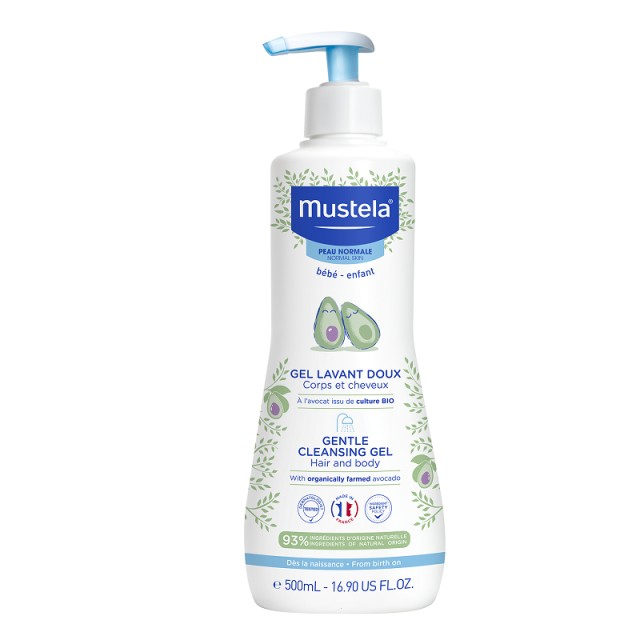 Mustela Gentle Cleansing Gel Βρεφικό-Παιδικό Τζελ Καθαρισμού για Σώμα και Μαλλιά 500ml