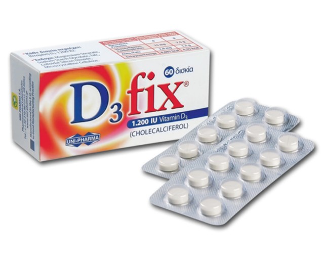 Uni-Pharma D3 Fix 1200 iu 60 Ταμπλέτες