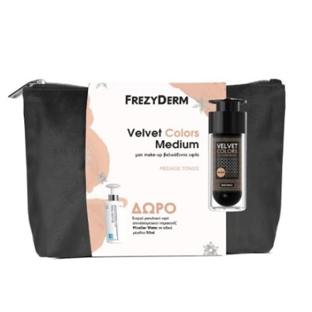 Frezyderm Promo Pack Velvet Colors Medium Μake Up 30ml & Δώρο Micellar Water Deep Cleansing 50ml