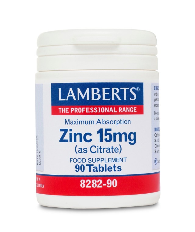 LAMBERTS ZINC 15MG (CITRATE) 90TABS