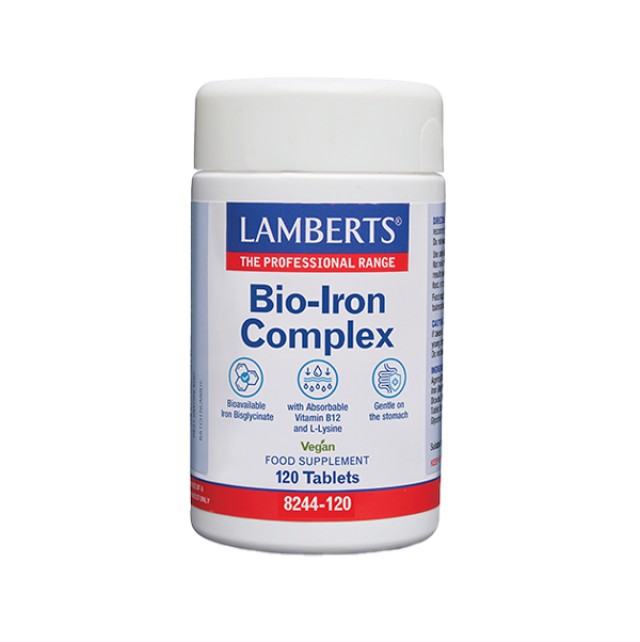 Lamberts Bio Iron Complex Συμπλήρωμα Διατροφής Σιδήρου, Vegan 120 κάψουλες