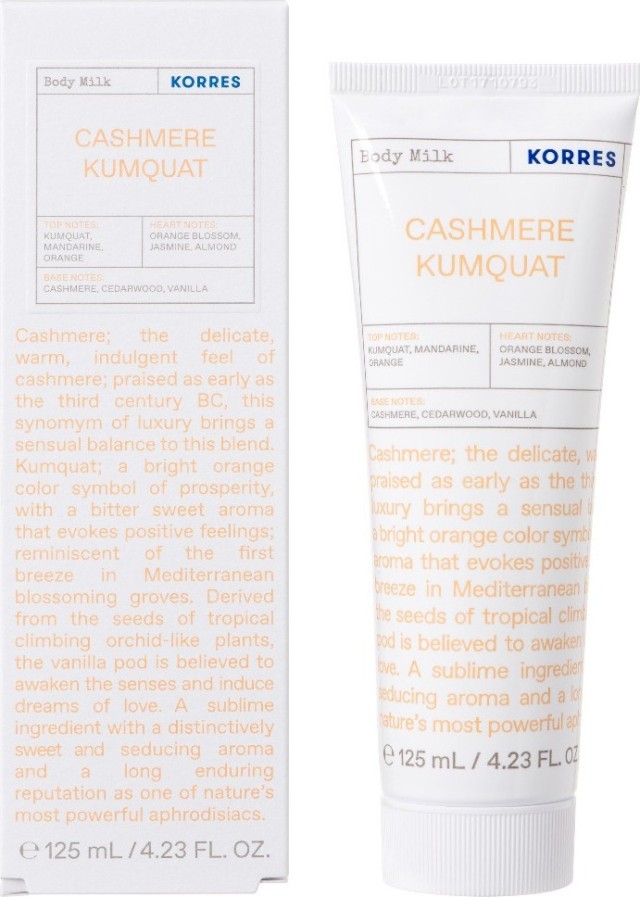 Korres Cashmere Kumquat Body Milk Γαλάκτωμα Σώματος Κασμίρ Κουμ Κουατ 125ml