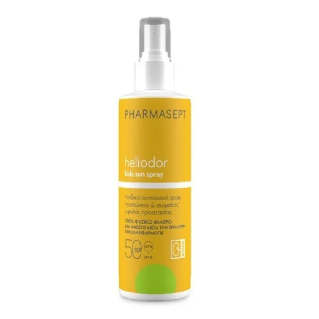 Pharmasept Αδιάβροχο Παιδικό Αντηλιακό Spray Heliodor SPF50 165ml