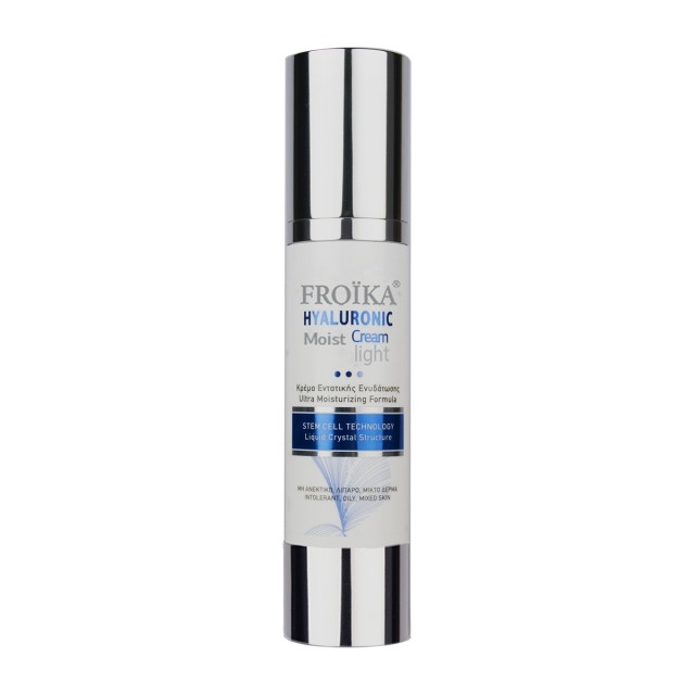 Froika Hyaluronic Moist Cream Light 50ml Κρέμα Εντατικής Ενυδάτωσης Ελαφριάς Υφής με Φυτικά Βλαστοκύττταρα & Υαλουρονικό Οξύ