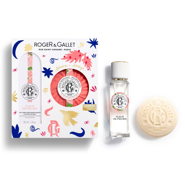 Roger&Gallet Xmas Promo Pack Fleur de Figuier Fragrant Water 30ml & Fleur De Figuier Wellbeing Soap 100gr