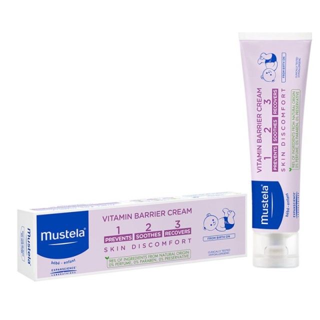 Mustela Vitamin Barrier Cream 123 Κρέμα Αλλαγής Πάνας 150ml