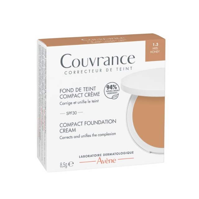 Avène Couvrance Make Up σε Μορφή Στερεής Κρέμας 1.3 Miel Honey SPF30 8.5gr