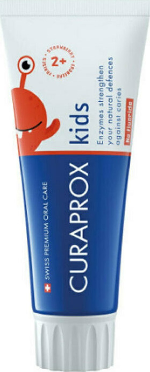 Curaprox Kids Strawberry No Fluoride Οδοντόκρεμα Με Γεύση Φράουλας Χωρίς Φθόριο Από 2 Ετών 60ml