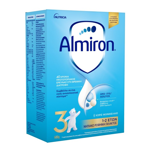 Nutricia Almiron 3 Νηπιακό Ρόφημα Γάλακτος 1-2 Ετών 600gr